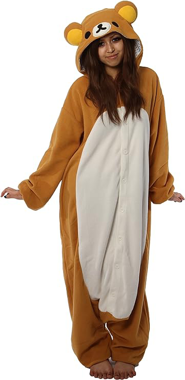 Rilakkuma outlet Kigurumi Bear Costume Onesie Halloween Cosplay Adult One Size Fleece