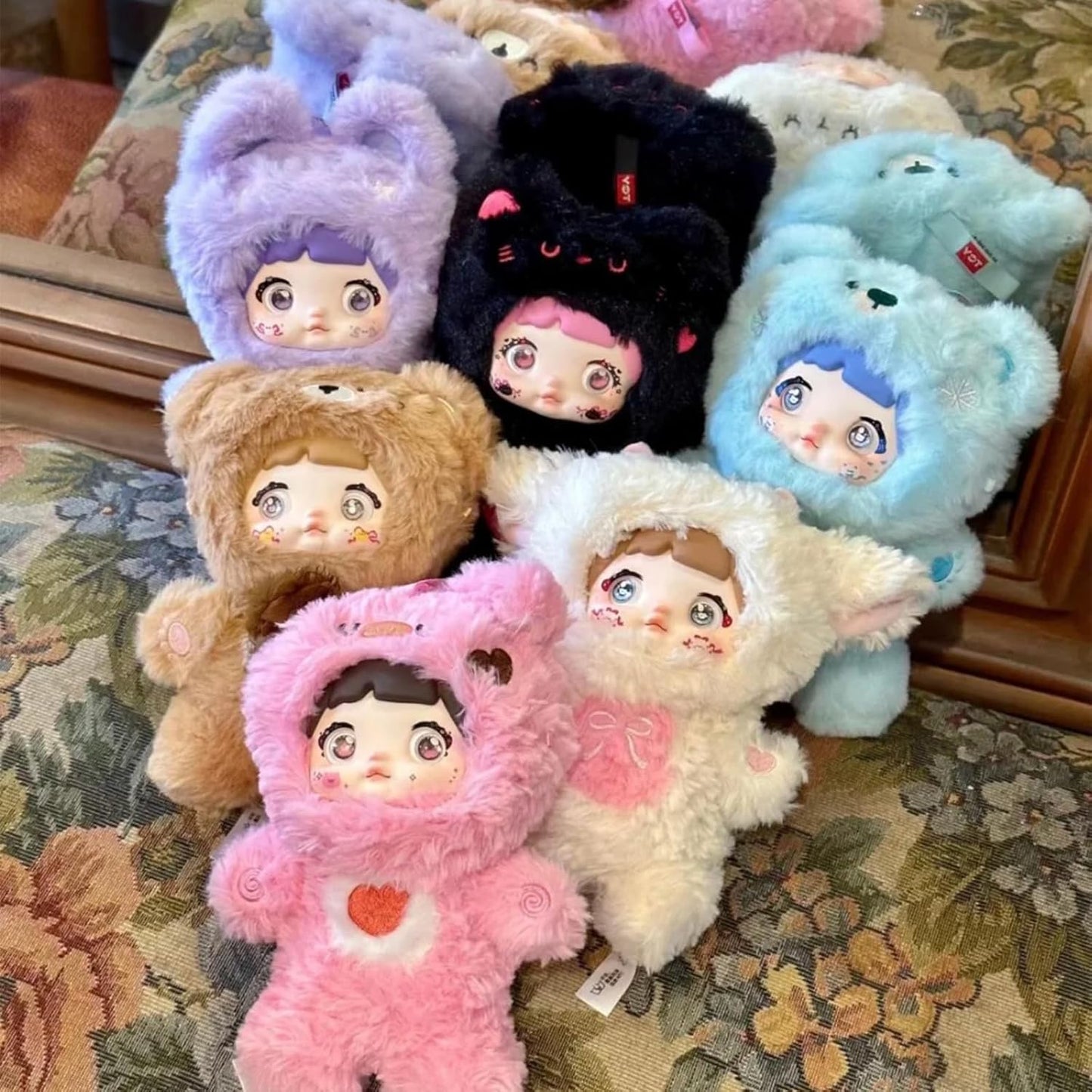 CALEMBOU Plush Blind Box, Kawaii Nommi Cute Series Stuffed Blind Box Doll, Kawaii Mystery Vinyl Plush Toys Collectible for Birthday Gift (Nommi Cute 1pc Random)