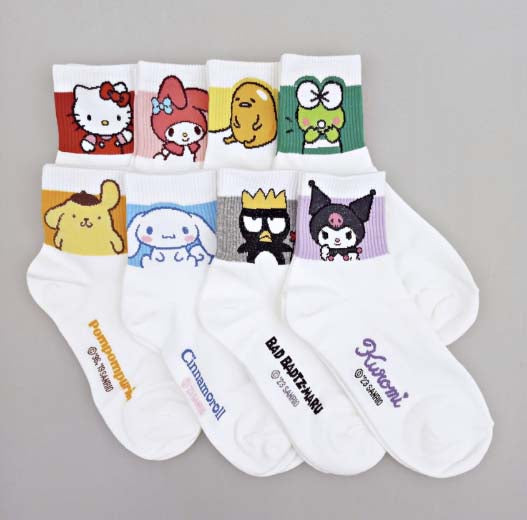 Womens Sanrio Characters Cartoon Socks