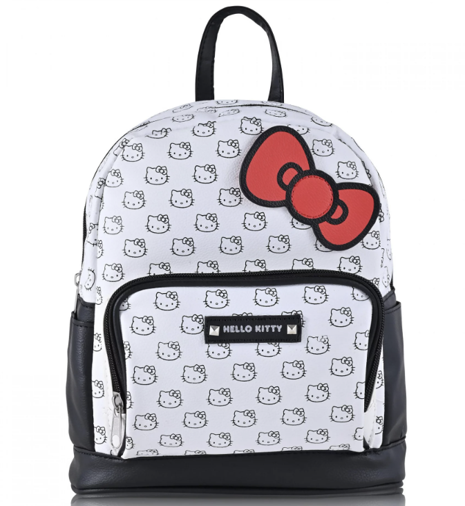 Hello Kitty Face Print 10 Mini Backpack with Bow