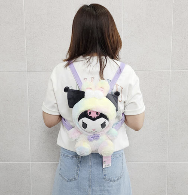 Sanrio Licensed Gradation 12 in Plush With Backpack Strap And A Zipper Compartment