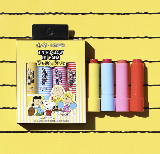 Peanuts Tinted Glow Lip Balm Variety Pack