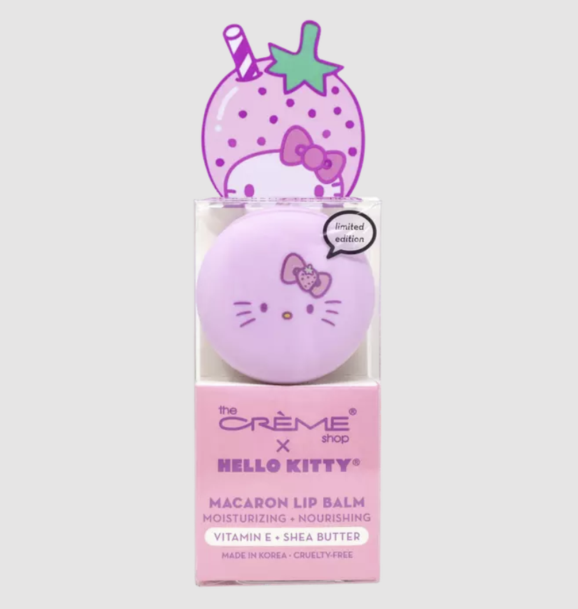 Hello Kitty Strawberry Rose Latte Macaron Lip Balm