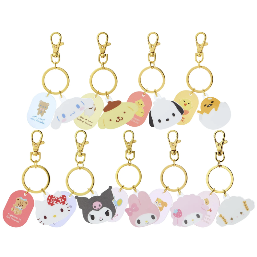 Sanrio Acrylic Face Shaped Keychain