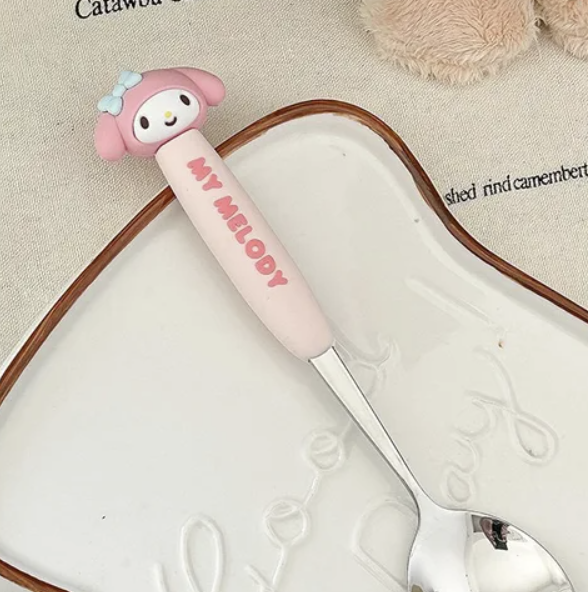 Creative Sanrio Cinnamoroll My Melody Spoon Hello Kitty Stainless Steel Tableware Spoon