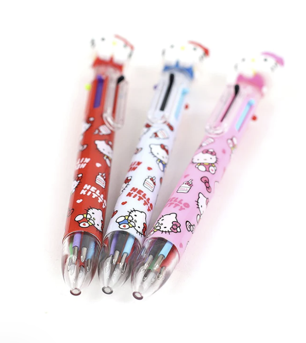 Hello Kitty 0.7mm 6-Color Pen w/Hello Kitty Figure