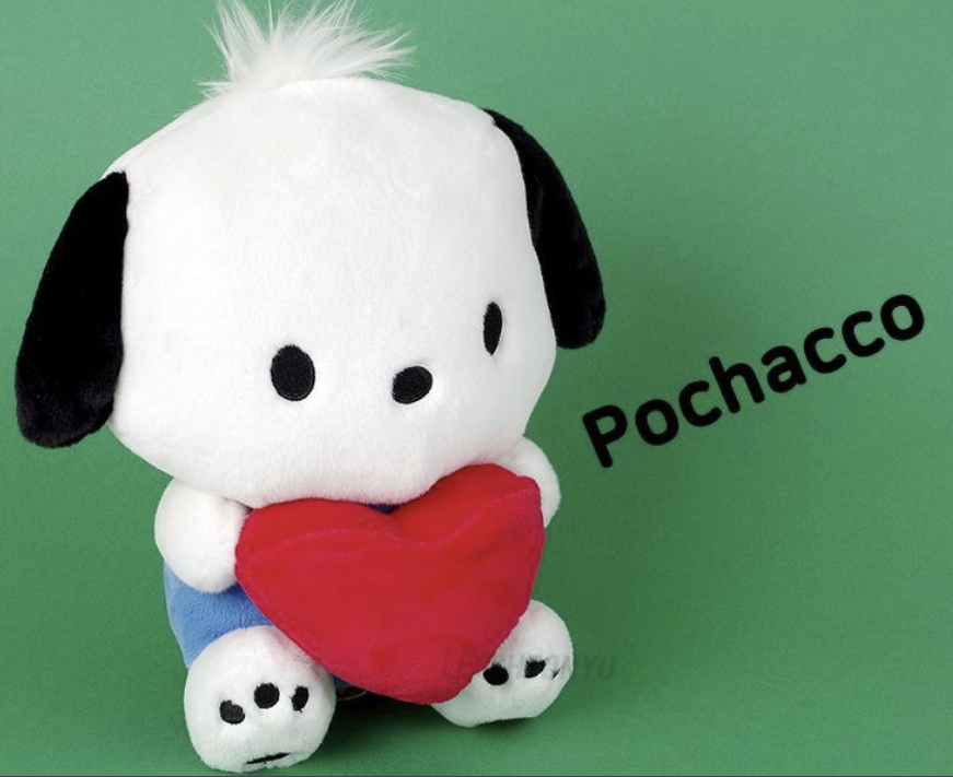 Sanrio Pochacco Red Heart Shape Plush