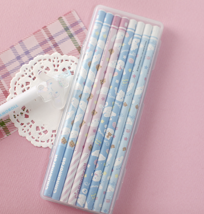 Sanrio 8pcs pencil with pencilcase