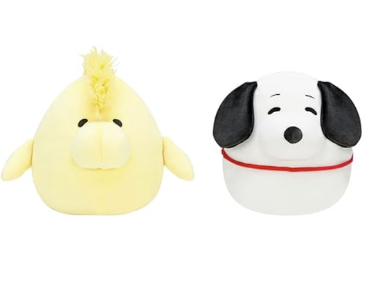 Squishmallows Peanuts 8-Inch 2-Pack Plush - Add Snoopy & Woodstock to your Squad, Ultrasoft Stuffed Animal Plush