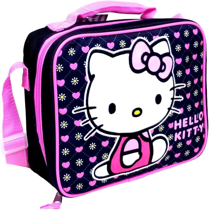 Fast Forward Hello Kitty Lunch Bag, Black, Medium