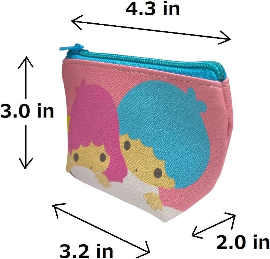 Sanrio Little Twin Stars Face Boat Type Cosmetics Small Pouch Bag 4.3 in (W) × 3 in (H) × 2 in (D)