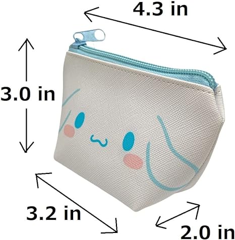 Sanrio Cinnamoroll Face Boat Type Cosmetics Small Pouch Bag 4.3 in (W) × 3 in (H) × 2 in (D)