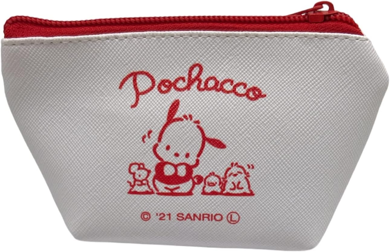 Sanrio Pochacco Face Boat Type Cosmetics Small Pouch Bag 4.3 in (W) × 3 in (H) × 2 in (D)