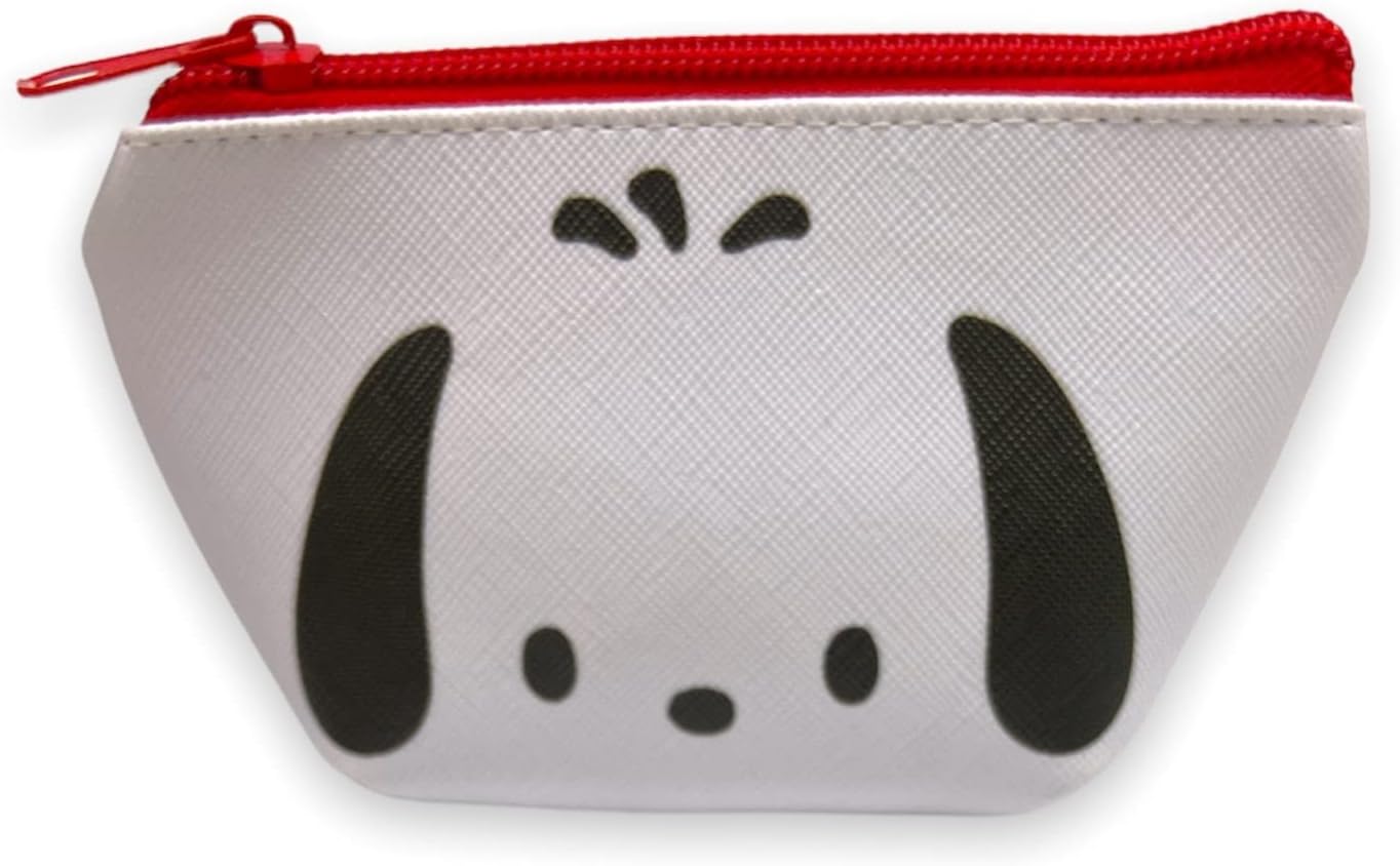 Sanrio Pochacco Face Boat Type Cosmetics Small Pouch Bag 4.3 in (W) × 3 in (H) × 2 in (D)