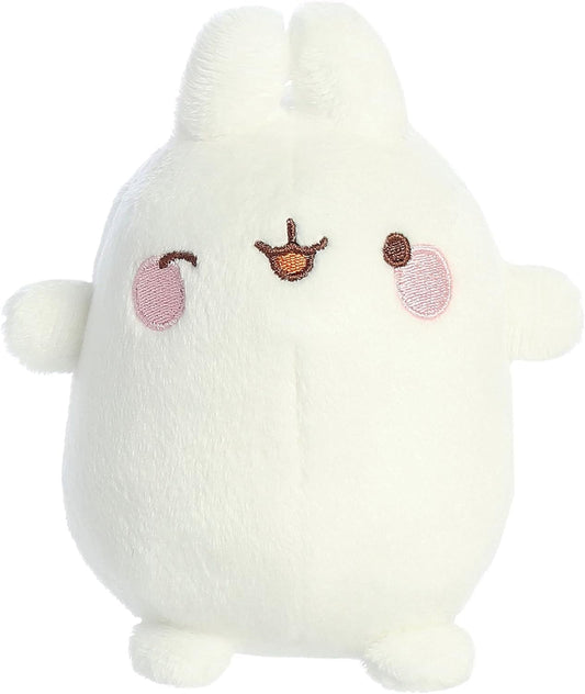 Playful Molang Winking Molang Stuffed Animal - Endearing Charm Design - White 5 Inches