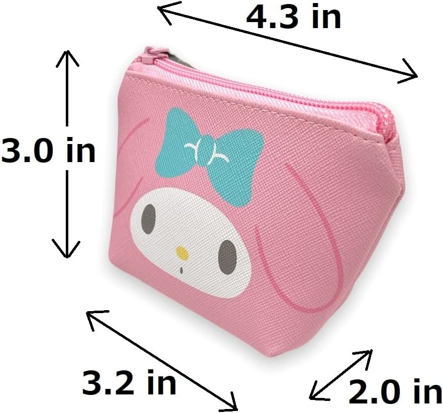 Sanrio My Melody Face Boat Type Cosmetics Small Pouch Bag 4.3 in (W) × 3 in (H) × 2 in (D) For Adult Use