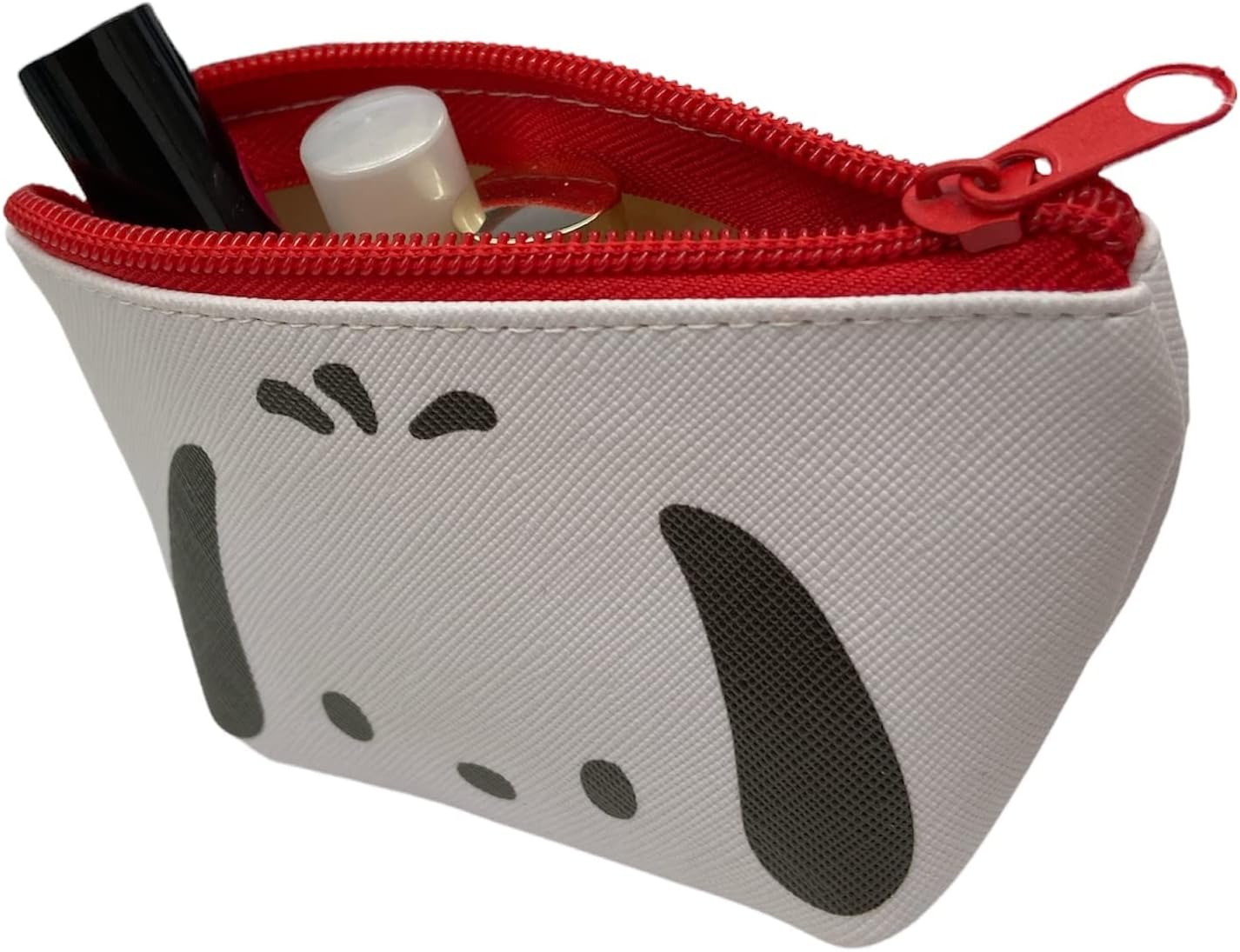 Sanrio Pochacco Face Boat Type Cosmetics Small Pouch Bag 4.3 in (W) × 3 in (H) × 2 in (D)