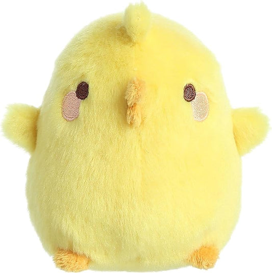 Playful Molang Piu Piu Stuffed Animal - Endearing Charm Design - Yellow 4.5 Inches