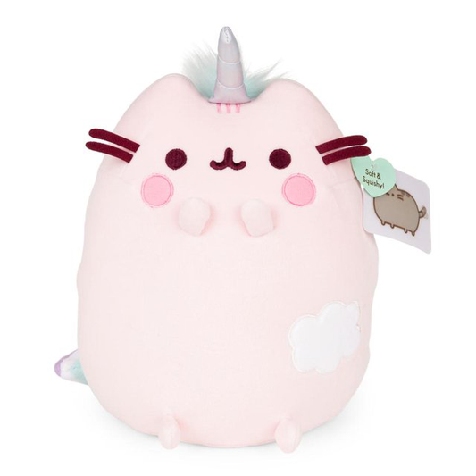 Pusheen Dreamy Pusheenicorn Extra Soft Squisheen Cat Stuffed Animal Plush, Pink, 9.5”