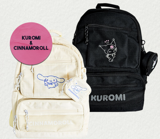 Kuromi and Cinnamoroll School Backpack