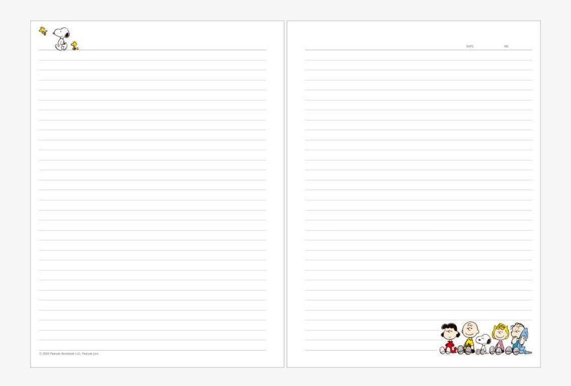 Peanuts PP Cover Line Notebook [3types]/ Lined Journal Notebook / Scrapbook / Snoopy / School Notebook / Planner / Agenda