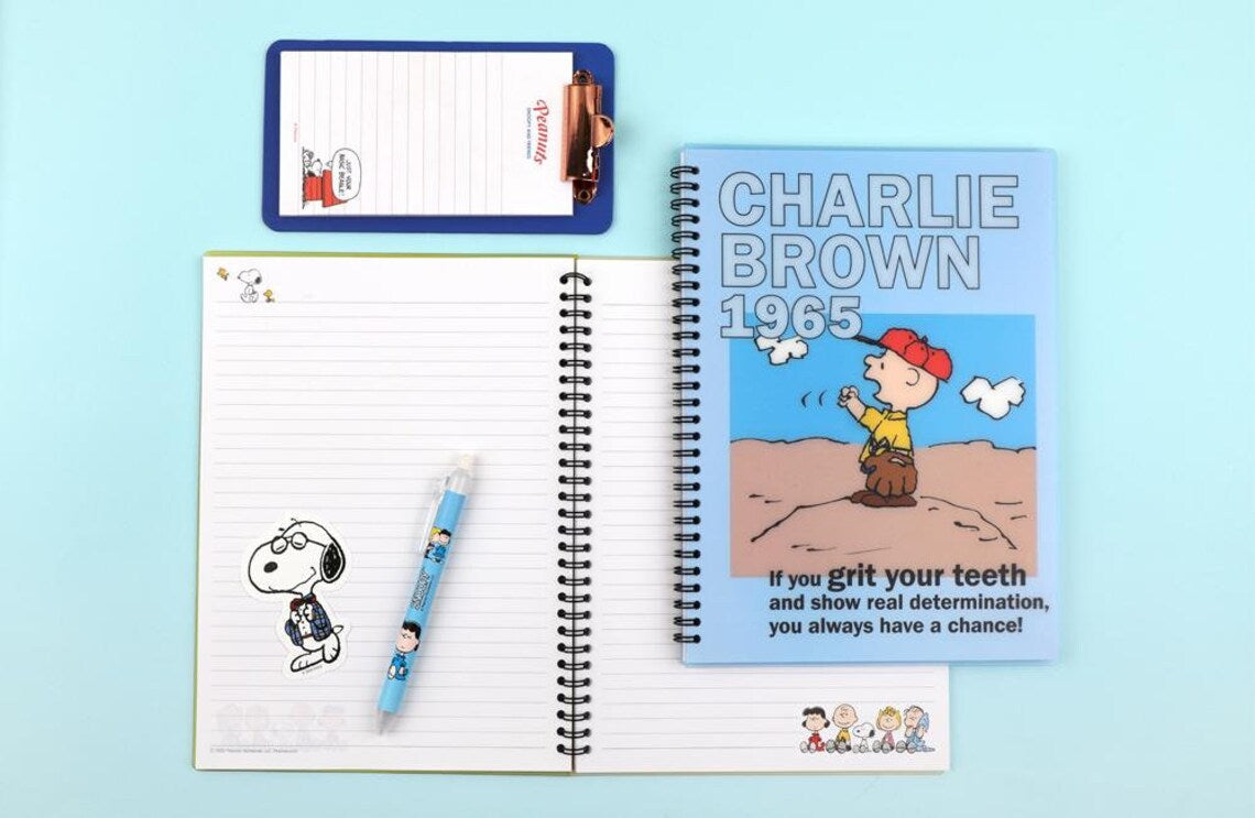 Peanuts PP Cover Line Notebook [3types]/ Lined Journal Notebook / Scrapbook / Snoopy / School Notebook / Planner / Agenda