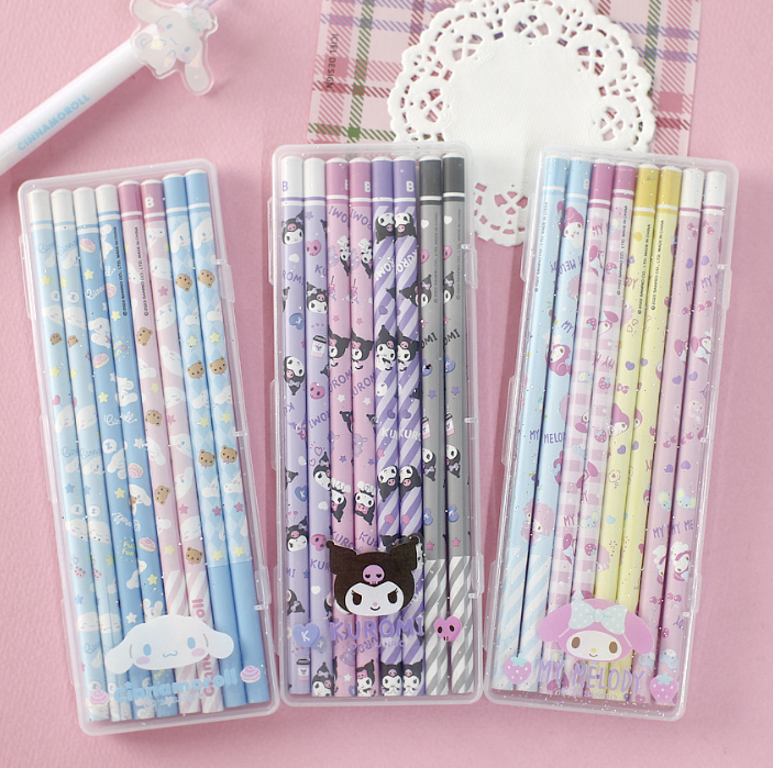 Sanrio 8pcs pencil with pencilcase